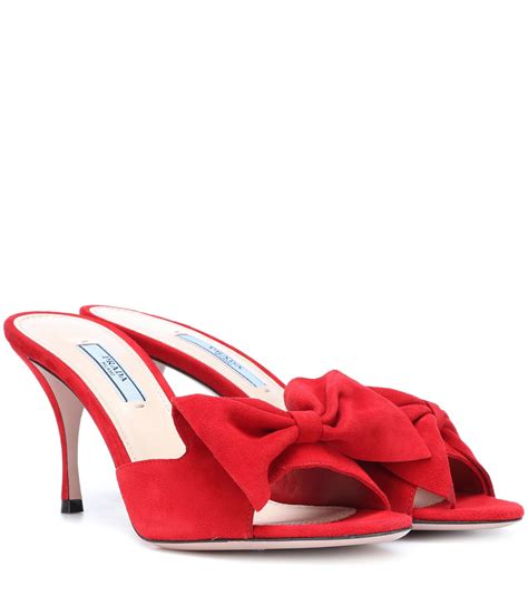 prada patent mules with bow|prada mules sale.